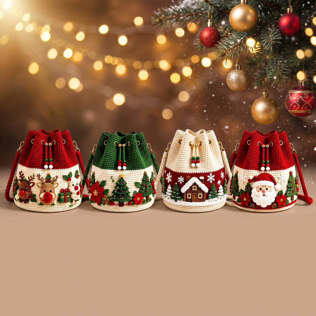 Christmas Bucket Bag